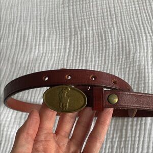 Vintage Polo Ralph Lauren Oval Buckle Leather Belt
